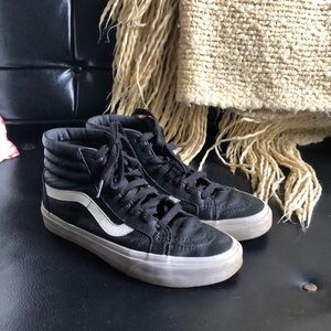 Vans leather high top sneakers